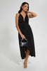 Redtag-Black-Trim-Detail-Front-Knot-Dress-Dresses-Women's-