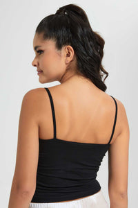 Redtag-Black-Plain-Half-Strappy-Vest-Vests-Women's-
