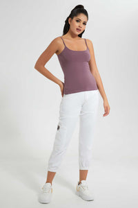 Redtag-Olive--Plain-Strappy-Vest-Vests-Women's-