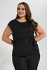 Redtag-Black-Belted-Top-With-Embelished-Slv-Tape-Tops-Women's-