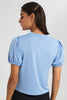Redtag-Blue-Basic-Puff-Sleeve-Top-Tops-Women's-