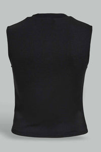 Redtag-Black-Top-Square-Cut-Neckline-Top-Tops-Women's-