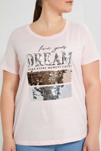 تنزيل الصورة على معرض الصور، Redtag-Pink-Sequin-T-Shirt-Graphic-T-Shirts-Women&#39;s-
