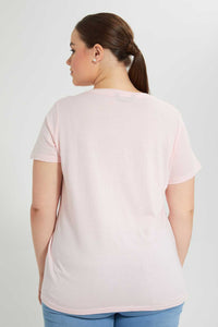 Redtag-Pink-Sequin-T-Shirt-Graphic-T-Shirts-Women's-