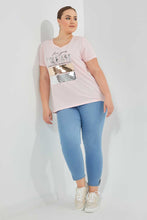 تنزيل الصورة على معرض الصور، Redtag-Pink-Sequin-T-Shirt-Graphic-T-Shirts-Women&#39;s-
