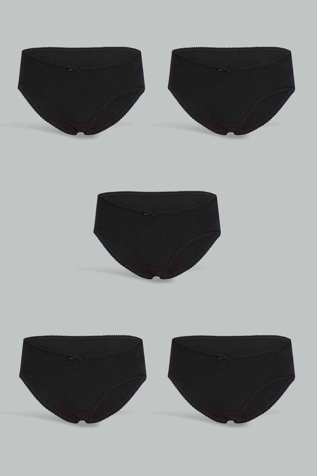 Redtag-Black-Plain-Boyleg-Brief-(5-Pack)-365,-Category:Briefs,-Colour:Black,-ESS,-Filter:Women's-Clothing,-New-In,-New-In-Women-APL,-Non-Sale,-Section:Women,-Women-Briefs-Women's-