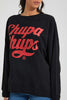 Redtag-Black-Acid-Wash-Ac/Dc-Printed-Sweatshirt-Sweatshirts-Women's-