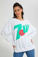 تنزيل الصورة على معرض الصور، Redtag-Ecru-7Up-Printed-Sweatshirt-Sweatshirts-Women&#39;s-
