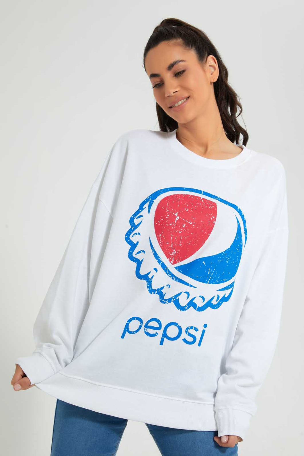 Redtag-Red-Pepsi-Cola-Printed-Sweatshirt-Sweatshirts-Women's-