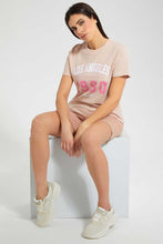 Load image into Gallery viewer, Redtag-Beige-Bermuda-Short-Loungewear-Women&#39;s-
