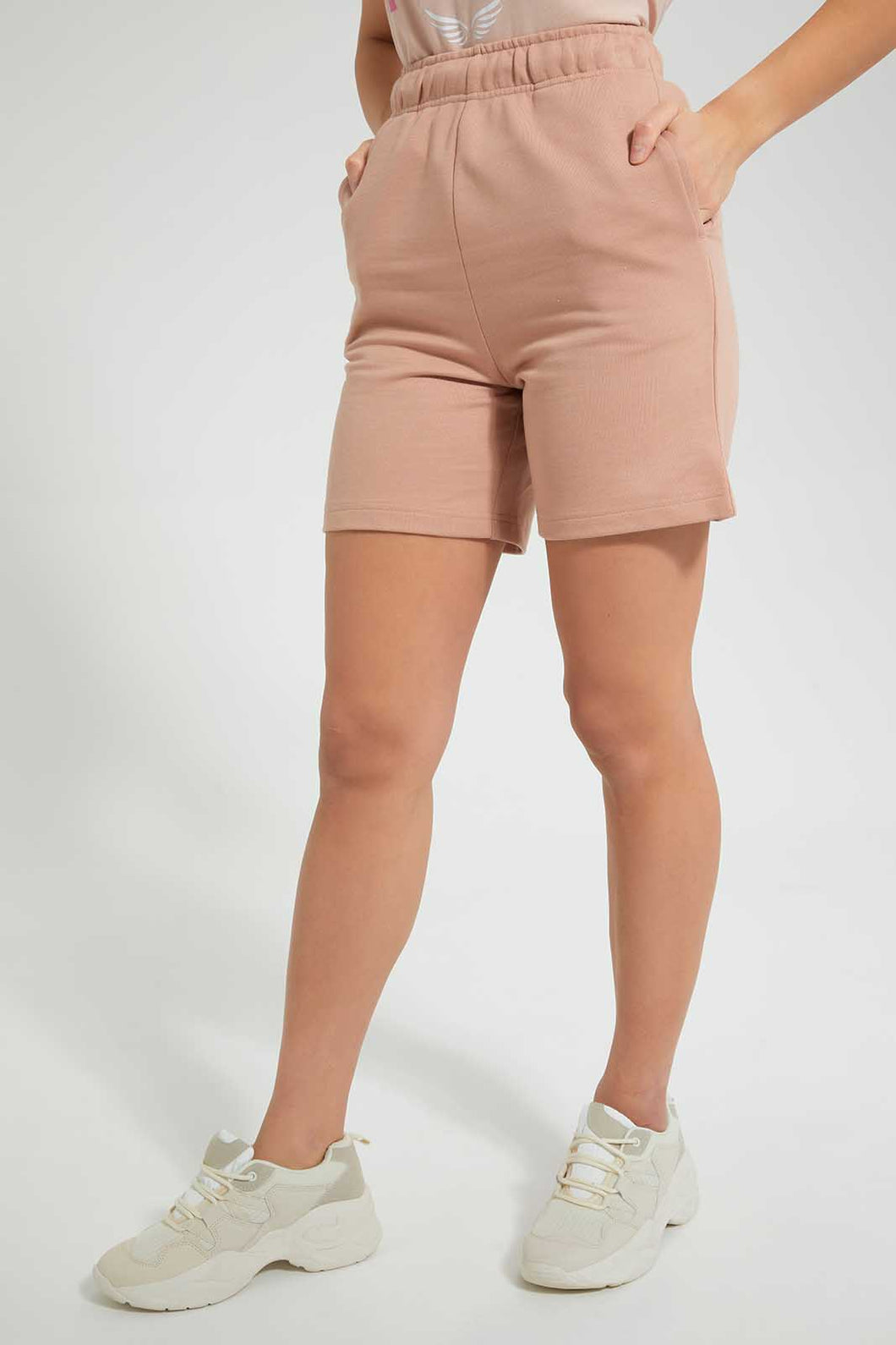 Redtag-Beige-Bermuda-Short-Loungewear-Women's-