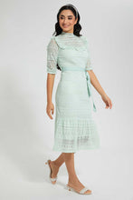 تنزيل الصورة على معرض الصور، Redtag-Mint-Lace-Midi-Dress-Dresses-Women&#39;s-
