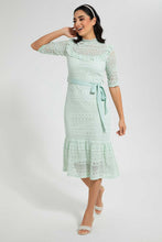 تنزيل الصورة على معرض الصور، Redtag-Mint-Lace-Midi-Dress-Dresses-Women&#39;s-
