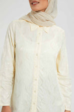 Load image into Gallery viewer, Redtag-Cream-Jacquard-Shirt-Casual-Shirts-Women&#39;s-
