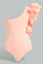 Load image into Gallery viewer, Redtag-Assorted-Assymetric-Ruffled-Body-Suit-Plain-T-Shirts-Women&#39;s-
