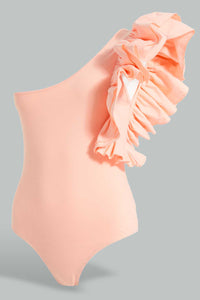 Redtag-Assorted-Assymetric-Ruffled-Body-Suit-Plain-T-Shirts-Women's-