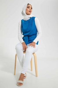 Redtag-Assorted-Printed-Cowl-Neck-Belted-Top-Blouses-Women's-