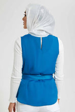 Load image into Gallery viewer, Redtag-Assorted-Printed-Cowl-Neck-Belted-Top-Blouses-Women&#39;s-
