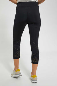 Redtag-Black-Active-Pant-With-Laser-Cut@-Bottom-Joggers-Women's-