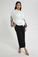 تنزيل الصورة على معرض الصور، Redtag-Ivory-Belted-Blouse-Blouses-Women&#39;s-
