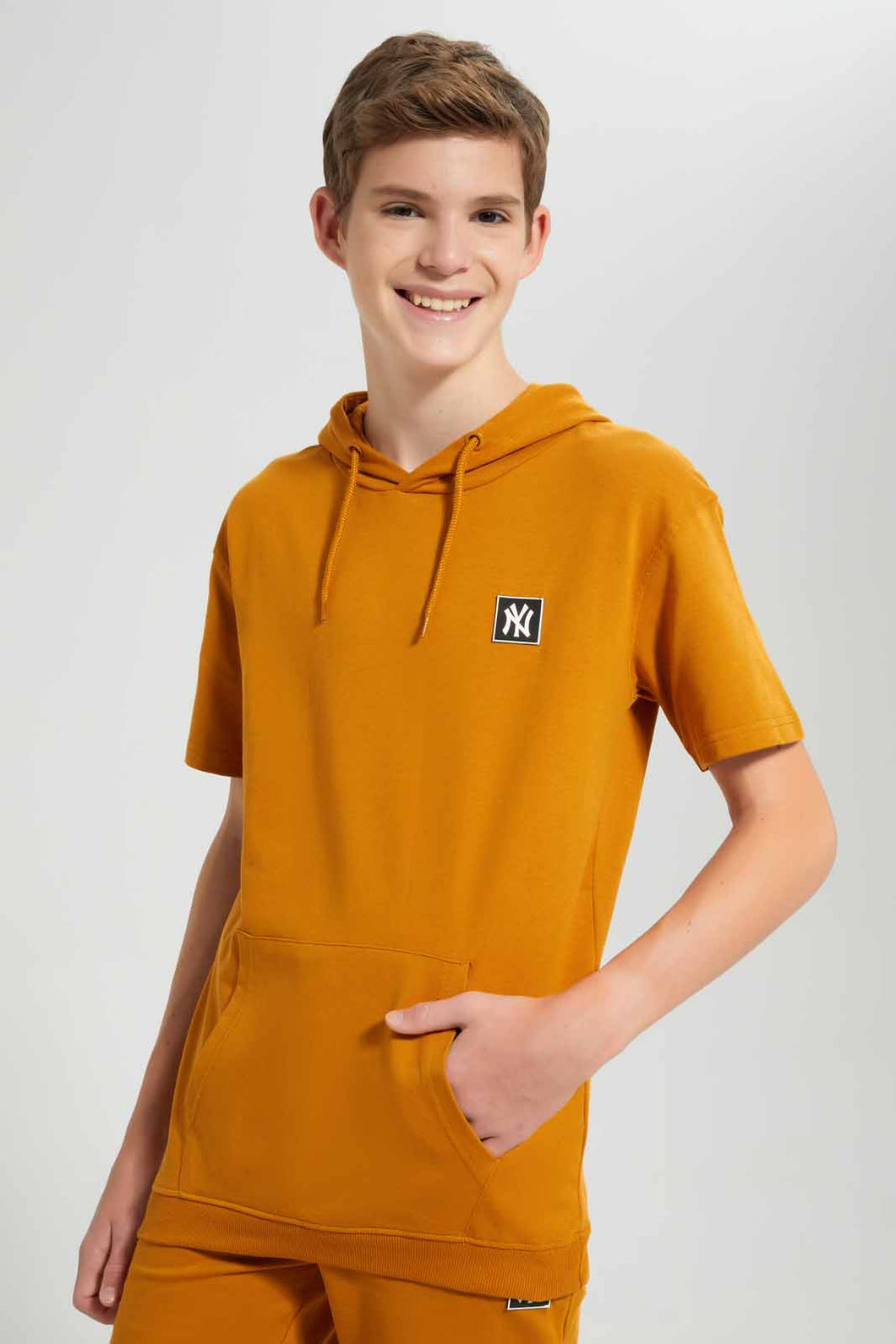 Redtag-Mustard-Keyshape-SweaT-Shirt-Sweatshirts-Senior-Boys-9 to 14 Years