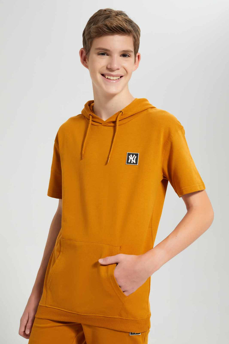 Redtag-Mustard-Keyshape-SweaT-Shirt-Sweatshirts-Senior-Boys-9 to 14 Years
