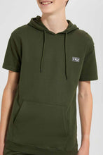 Load image into Gallery viewer, Redtag-Olive-Keyshape-SweaT-Shirt-Sweatshirts-Senior-Boys-9 to 14 Years
