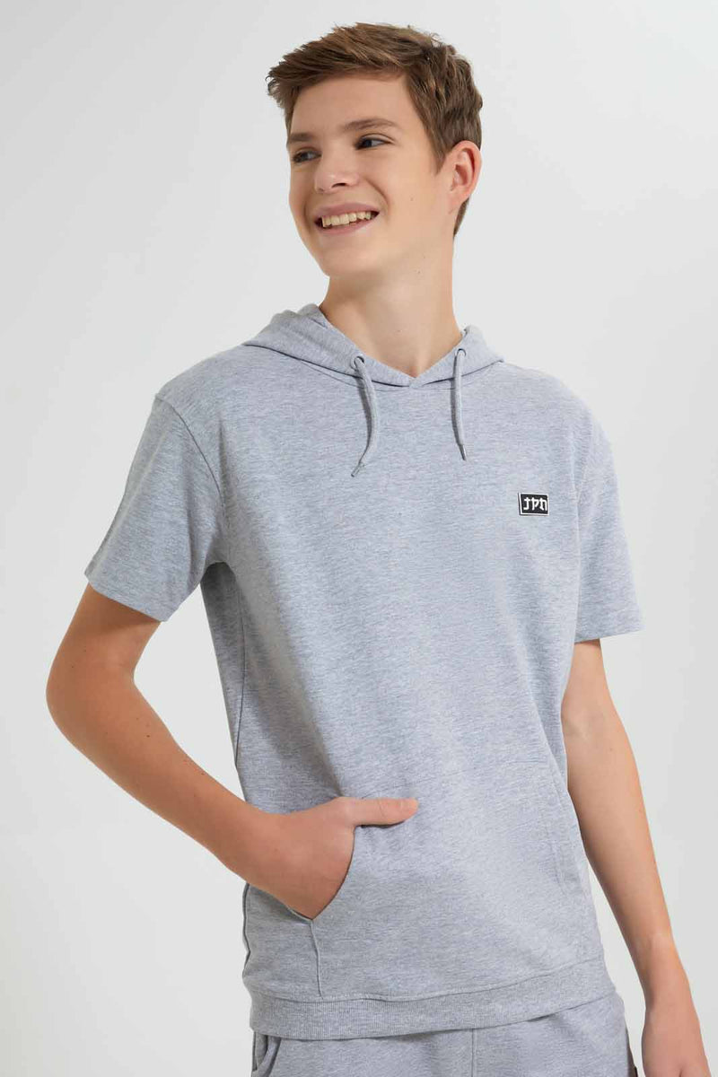 Redtag-Grey-Melange-Keyshape-SweaT-Shirt-Sweatshirts-Senior-Boys-9 to 14 Years