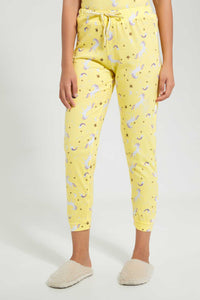 Redtag-Yellow-Allover-Printed-Pyjama-Set-Pyjama-Sets-Women's-