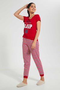 Redtag-Red-Lets-Sleep-Printed-Pyjama-Set-Pyjama-Sets-Women's-