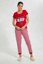 Load image into Gallery viewer, Redtag-Red-Lets-Sleep-Printed-Pyjama-Set-Pyjama-Sets-Women&#39;s-
