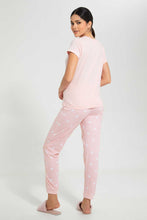 تنزيل الصورة على معرض الصور، Redtag-Peach-Don&#39;T-Wake-Me-Printed-Pyjama-Set-Pyjama-Sets-Women&#39;s-
