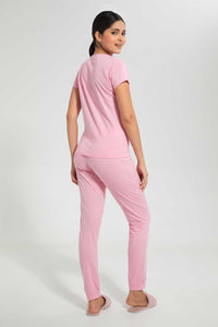 Redtag-Pink-Printed-Pyjama-Set-Pyjama-Sets-Women's-