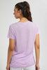 Purple Printed Long Active T-Shirt