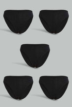 تنزيل الصورة على معرض الصور، Redtag-Black-Plain-Hi-Leg-Briefs-(5-Pack)-Briefs-Hi-Leg-Women&#39;s-
