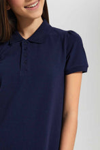 تنزيل الصورة على معرض الصور، Redtag-Navy-Polo-Pique-Collared-Dress-Dresses-Senior-Girls-9 to 14 Years
