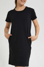 Load image into Gallery viewer, Redtag-Black-Basic-Knitted-Dress-Dresses-Senior-Girls-9 to 14 Years
