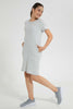 Redtag-Grey-Melange-Basic-Knitted-Dress-Dresses-Senior-Girls-9 to 14 Years