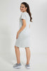 Redtag-Grey-Melange-Basic-Knitted-Dress-Dresses-Senior-Girls-9 to 14 Years