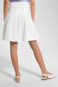 Redtag-White-Pleated-Ponte-Skirts-Category:Skirts,-Colour:White,-Filter:Senior-Girls-(9-to-14-Yrs),-GSR-Skirts,-New-In,-New-In-GSR,-Non-Sale,-S22D,-Section:Kidswear-Senior-Girls-9 to 14 Years
