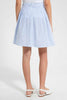 Blue And White Pleated Skirt