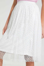 Load image into Gallery viewer, Redtag-White-Tulle-Skirts-Skirts-Senior-Girls-9 to 14 Years
