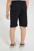 Redtag-Black-Print-Short-Active-Shorts-Boys-2 to 8 Years