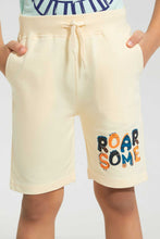 تنزيل الصورة على معرض الصور، Redtag-Beige-Print-Shorts-Active-Shorts-Boys-2 to 8 Years
