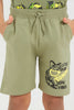 Redtag-Olive-Print-Shorts-Active-Shorts-Boys-2 to 8 Years