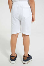 تنزيل الصورة على معرض الصور، Redtag-White-Print-Short-Active-Shorts-Boys-2 to 8 Years
