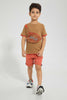 Redtag-Orange-Chino-Short-Chino-Shorts-Boys-2 to 8 Years