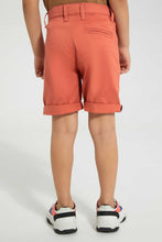 تنزيل الصورة على معرض الصور، Redtag-Orange-Chino-Short-Chino-Shorts-Boys-2 to 8 Years
