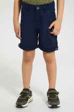 Load image into Gallery viewer, Redtag-Navy-Chino-Short-Chino-Shorts-Boys-2 to 8 Years
