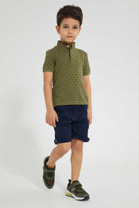 Redtag-Navy-Chino-Short-Chino-Shorts-Boys-2 to 8 Years